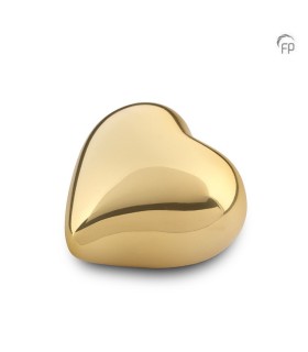 Metalen Mini Hart Urn Glimmend Goudkleurig 'Odyssee'