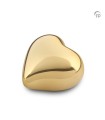 Metalen Mini Hart Urn Glimmend Goudkleurig 'Odyssee'