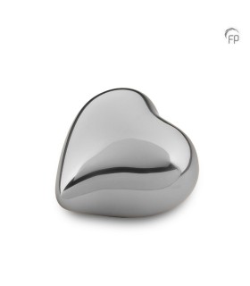 Metalen Mini Hart Urn Glimmend Zilverkleur Odyssee