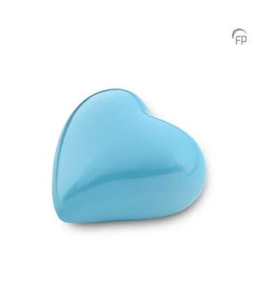 Metalen Mini Hart Urn Blauw 'Odyssee'