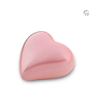 Metalen Mini Hart Urn Roze 'Odyssee'