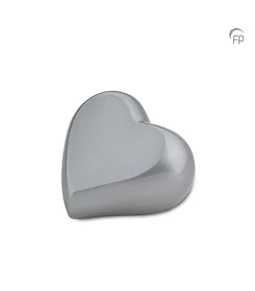 Metalen Mini Hart Urn Mat Zilverkleur 2