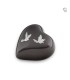 Metalen Mini Hart Urn Antraciet Zilverkleurige Vogels