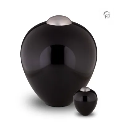 Grote Metalen Urn 'Amore' Onyx