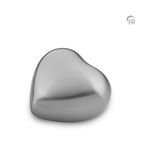 Metalen Mini Hart Urn Mat Zilverkleur