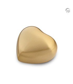 Metalen Mini Hart Urn Goudkleurig Mat