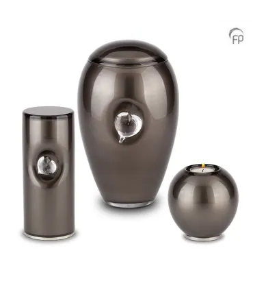 Glazen Kaarsenhouder Bohemian Crystal zwart