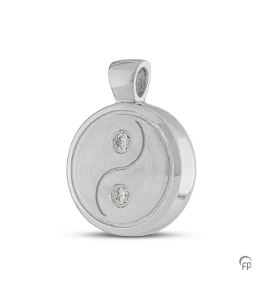 Zilveren Ashanger Zirkonia Yin Yang