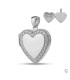 Zilveren Medaillon Zirkonia Hartje