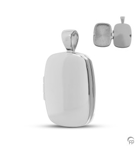 Zilveren Medaillon Rechthoekig