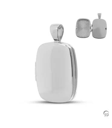 Zilveren Medaillon Rechthoekig