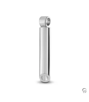 Zilveren Ashanger Afgeschuind buisje