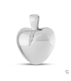 Zilveren Duo Ashanger Hartvormig