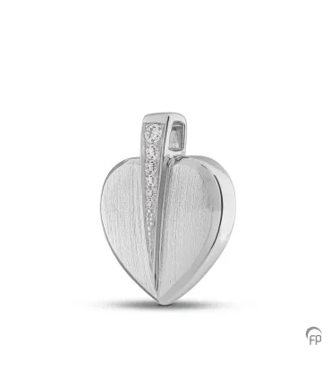 Zilveren Ashanger zirkonia punt Hart