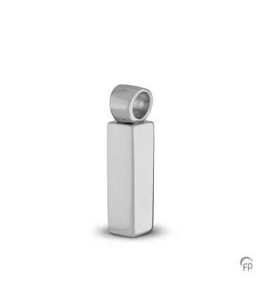 Zilveren Ashanger met oog Vierkante Buis