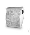 Zilveren Fingerprint Ashanger Rechthoekig