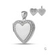 Zilveren Fingerprint Medaillon zirkonia Hartje