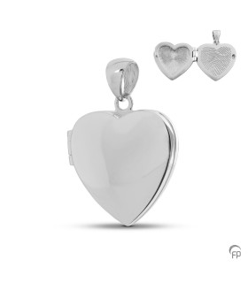 Zilveren Fingerprint Medaillon Hartje