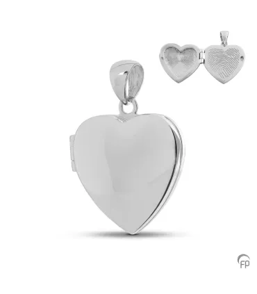 Zilveren Fingerprint Medaillon Hartje