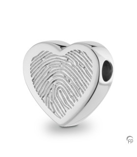 Zilveren Fingerprint Ashanger Hart