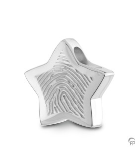 Zilveren Fingerprint Ashanger Ster