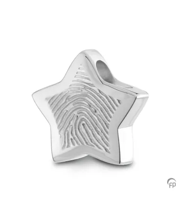 Zilveren Fingerprint Ashanger Ster