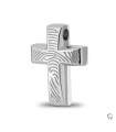 Zilveren Fingerprint Ashanger Kruis