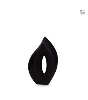 Middelgrote Keramische Urn 'Venezia' Matzwart