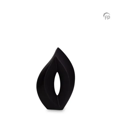 Middelgrote Keramische Urn 'Venezia' Matzwart