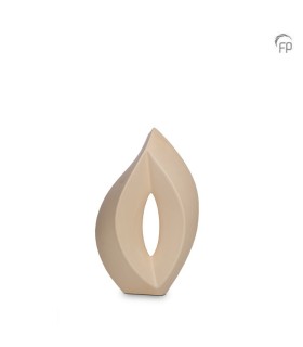 Middelgrote Keramische Urn 'Venezia' Matbeige