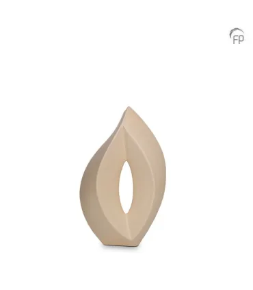 Middelgrote Keramische Urn 'Venezia' Matbeige