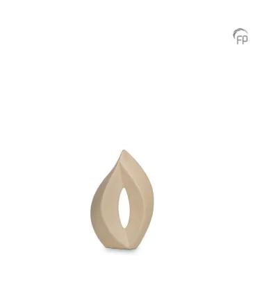 Kleine Keramische Urn 'Venezia' Matbeige