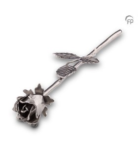 Zilvertinnen Asbeeld De roos, symbool van de liefde