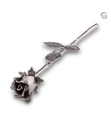 Zilvertinnen Asbeeld De roos, symbool van de liefde
