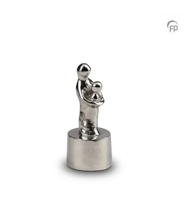 Zilvertinnen Asbeeld Moeder en kind, niet te verbreken band