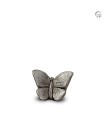 Keramische Mini Kunst Urn Mariposa Zilverkleur