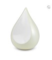 Grote Metalen Urn Ivoor Wit Teardrop
