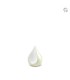 Metalen Mini Urn Ivoor Wit Teardrop