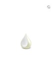 Metalen Mini Urn Ivoor Wit Teardrop