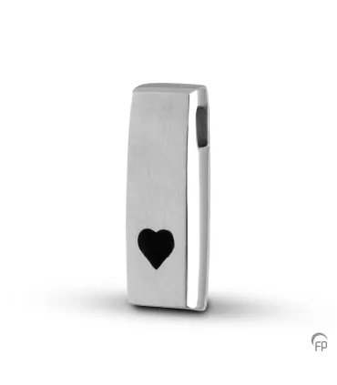 Zilveren Ashanger Staafje met Hart