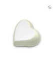 Metalen Mini Hart Urn Ivoor met wit