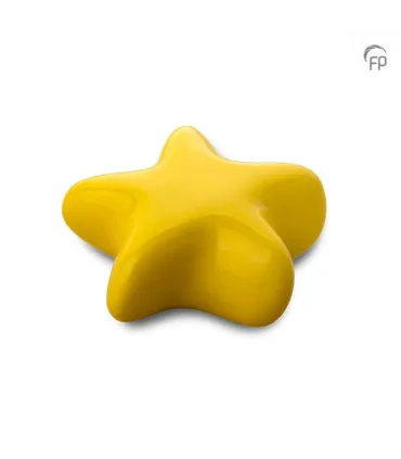 Keramische Keepsake Ster Urn Asteri Geel