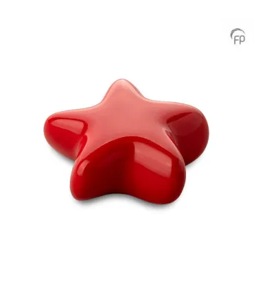 Keramische Keepsake Ster Urn Asteri Rood