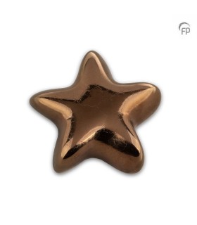 Keramische Keepsake Ster Urn Asteri Bronskleur Patroon