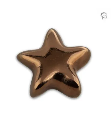 Keramische Keepsake Ster Urn Asteri Bronskleur Patroon