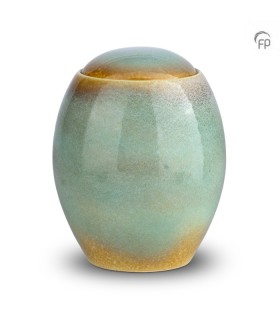 Grote Keramische Crafts Urn Turquoise Beige