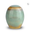 Grote Keramische Crafts Urn Turquoise Beige