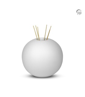 Middelgrote Keramische Urn Essence of Life Wit