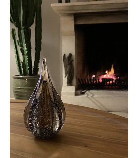 Glazen Memorie Urn Sparkle Cognac