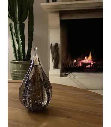 Glazen Memorie Urn Sparkle Cognac